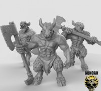 HEROQUEST Custom Beastmen Minis 3d-rep horselord by enfenix shoot