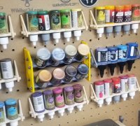 STL file Craft Paint Modular Paint Bottle Rack/Organizer/Holder