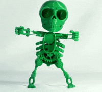 HUNYA Squelette Dansant 3D, Crânes Dansants Imprimés 3D, Mini Jouet  Squelette 3D, Décorations de Squelette Posables, Mini Figurine de Crâne