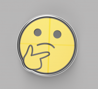 Thinking Face Emoji Keychain Hmmm Emoji Thinker Emoji 