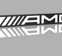 mercedes AMG logo, 3D CAD Model Library
