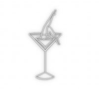 Large Martini Glass Cutter -- STL FILE