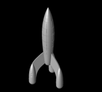 Fichier STL gratuit Fusée Tintin (Tintin Rocket) 🚀・Modèle pour