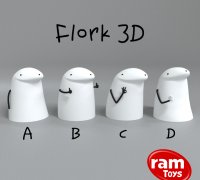 STL file flork cool 🆒・3D printer model to download・Cults