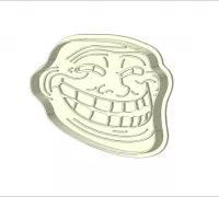 Trollface troll face 3D model 3D printable