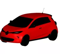 Free STL file Renault ZOE Flexloader support with cable support