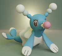 STL file 489- Phione Pokemon Figure 🐉・3D print design to
