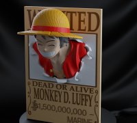 STL file sanji wanted poster - one piece 💬・3D printable model to