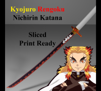 Rengoku's katana (Demon slayer) Keep your heart burning! : r/3Dprinting