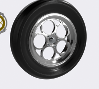 1/24 1/25 scale 17/15 Billet Specialties Comp 5 wheels drag tires & TBM brakes! 