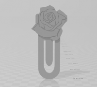 rose bookmark 3D Models to Print - yeggi