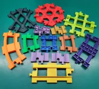 Fichier STL Rail de train à élévation en spirale compatible LEGO