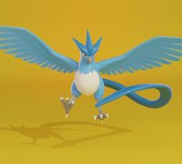 Pokemon - Galarian Articuno with cuts and as a whole 3D model 3D printable