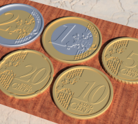 euro coins 3D Models to Print - yeggi