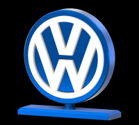volkswagen logo free 3D Models to Print - yeggi