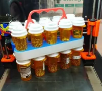3D Printable Medicine Cabinet Prescription bottle organizer by Julio