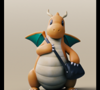 Free OBJ file Dragonite T pose 🐉・Object to download and to 3D print・Cults