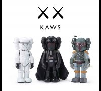 STL file KAWS DARTH VADER KEYCHAIN・Model to download and 3D print・Cults