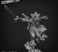 Rat Ninja - Assassin - PRESUPPORTED - 32mm D&D, 3D models download