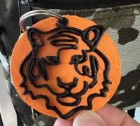 Mighty Kitty Tiger Keychain 