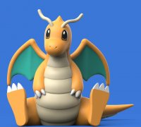 Free OBJ file Dragonite T pose 🐉・Object to download and to 3D print・Cults