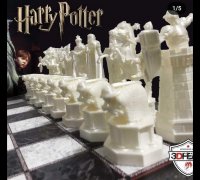 Spiral Chess Set Xadrez 3D model