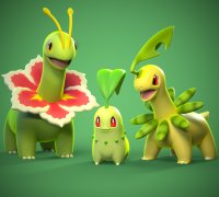 STL file chikorita - Pokémon 👹・3D printable design to download