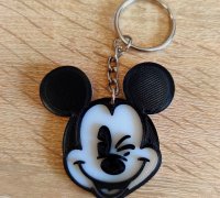 STL file Mickey Mouse Love Keychain・3D printable model to download・Cults