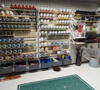 Hobby Storage - 2 oz Acrylic Paint Racks Holders for Ikea Skadis Peg Board
