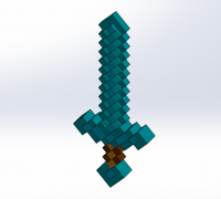 Minecraft Sword by hmatostech, Download free STL model