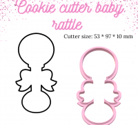 STL file Baby shower 🍼 cookie cutters ・3D printable model to