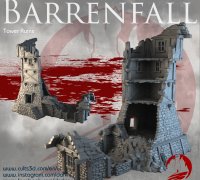 Barrenfall Tower Ruins, 28mm terrain, Dark realms, Warhammer - Dungeons and  Dragons, warhammer terrain