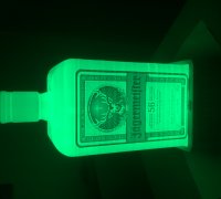 STL file lamp lithophanie bottle vodka belvedere・Model to