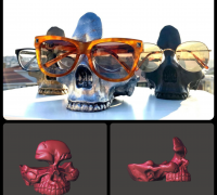 Skull holder for glasses / Cráneo soporte para gafas by Eleazar