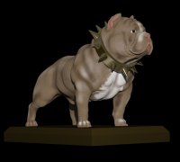 American Bully Dog 3D model 3D printable