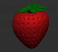 3D file number 1 with strawberry・3D print object to download・Cults