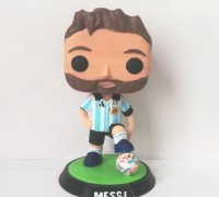 STL file LIONEL MESSI FUNKO POP 3 PACK + BOX TEMPLATE + LYCHEE PROJECT  📦・Model to download and 3D print・Cults