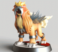 Raikou Pokemon Figure Low Poly Raikou 3D Printed Legendary 