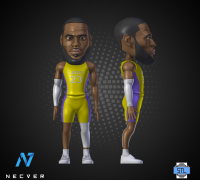 STL file JERSEY -- lakers -- LEBRON JAMES・Template to download
