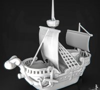 3D model one piece going merry VR / AR / low-poly