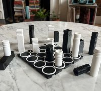 Quarto board game pieces and board by rhynes, Download free STL model