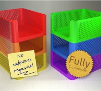 Stackable Storage Bin with Removable Dividers by Traincrossin