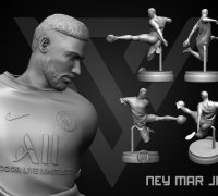 STL file Neymar JR legend figure ⚽・3D printer design to download・Cults