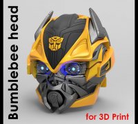 STL file Transformers Prime Beast Hunter Bumblebee (Unmasked head