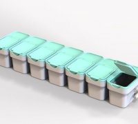 3D Printable Medicine Cabinet Prescription bottle organizer by Julio