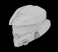 Halo Mark 7 Spartan Helmet Stl model voor 3D printen Accessoires Hoeden & petten Helmen Militaire helmen 