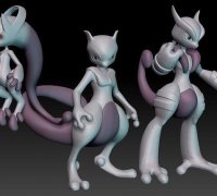 STL file shadow mewtwo pokemon 🐉・Template to download and 3D print・Cults