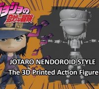 STL file JoJo's Bizarre Adventure - Jotaro Kujo 3D Plaque with