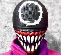 Venom Face Shield Mask Guard Marvel Motorcycle 3D Print Scarf Neckband Gaiter 
