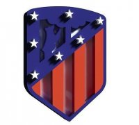 Atletico de Madrid escudo Llavero 3D model 3D printable